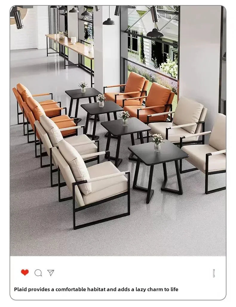 Canapé paresseux nordique en fer forgé pour salon et balcon