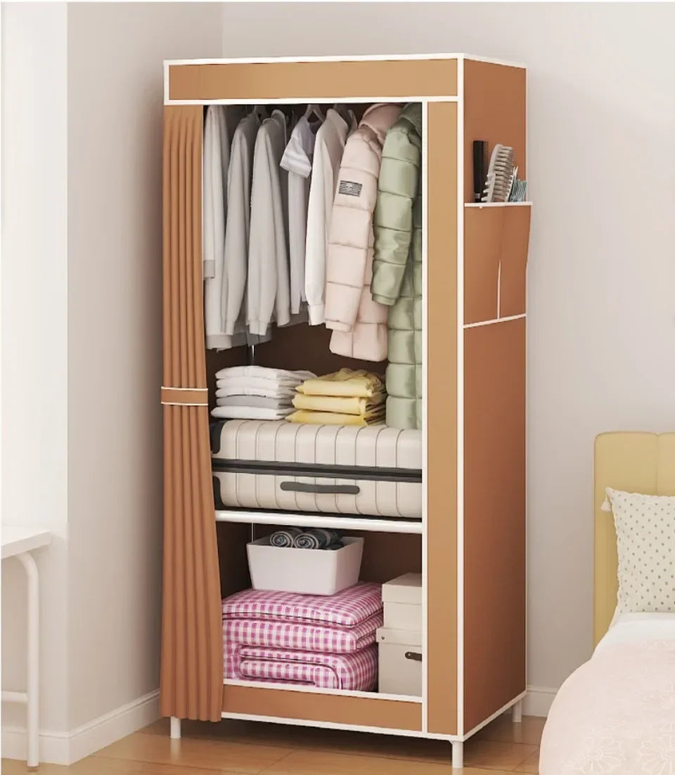 Armoire pliable en tissu minimaliste pour rangement de vêtements