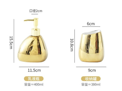 Set d'accessoires de salle de bains en céramique chinoise élégante