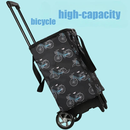 Chariot de courses pliant léger, étanche et grande capacité