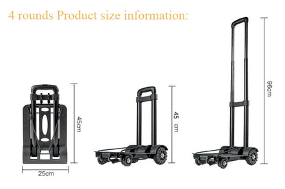 Chariot de courses pliable 4 roues - Camion portable jardin