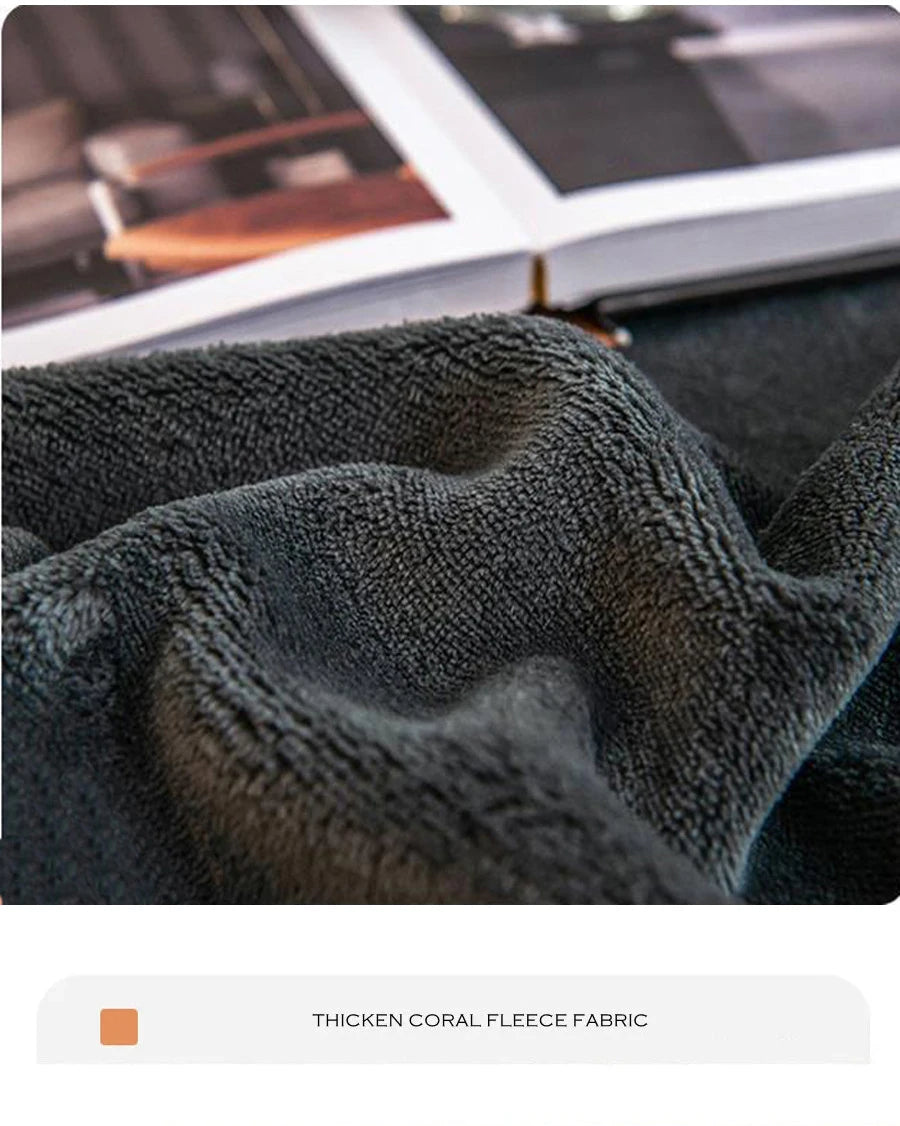 WOSTAR - Drap-housse en peluche douce, luxe pour couple d'hiver