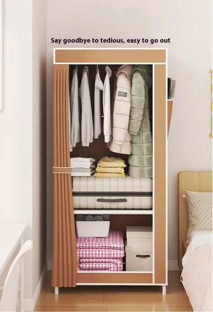 Armoire pliable en tissu minimaliste pour rangement de vêtements