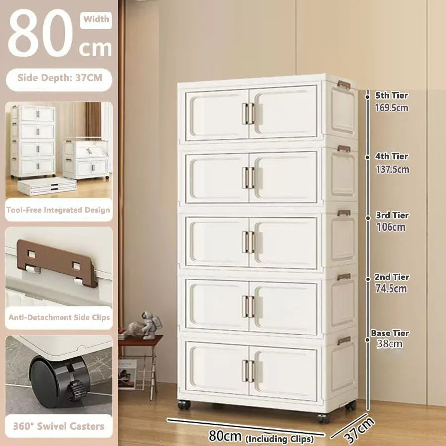 Armoire de rangement pliable pour vêtements de bébé et enfants