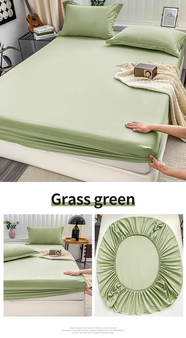 Drap-housse élastique antidérapant pour lits simples à King