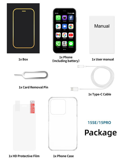 Mini Smartphone SERVO 15SE - 3G Android, WiFi & Hotspot Portable