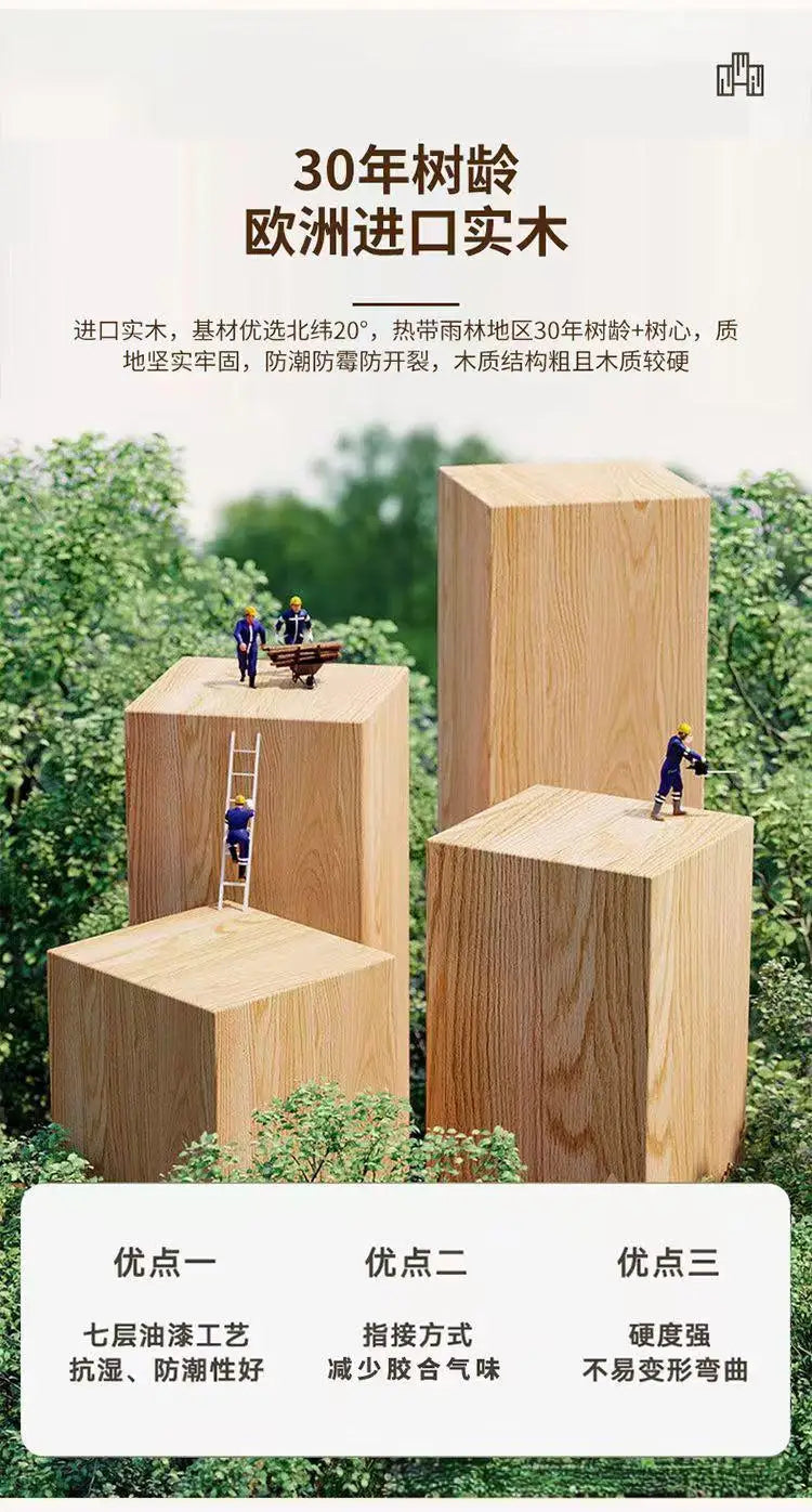 Table à Manger Pliante en Bois Massif - Table Rectangulaire Multifonction