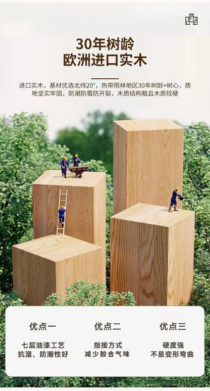 Table à Manger Pliante en Bois Massif - Table Rectangulaire Multifonction