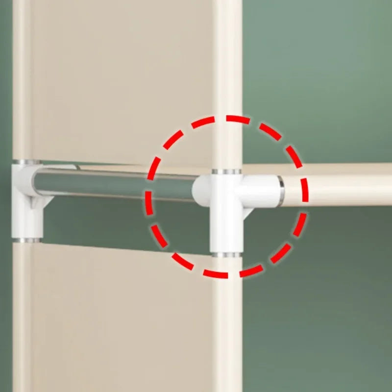 Armoire anti-poussière en tissu - Rangement multicouche pour chambre