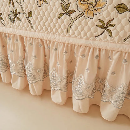 Ensemble de couvre-lit d'été brodé chic - léger et doux, 1 à 3 pièces