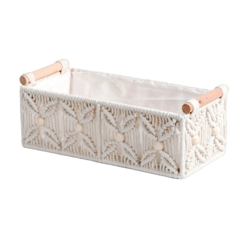 Panier de rangement en corde coton élégant et multifonctionnel