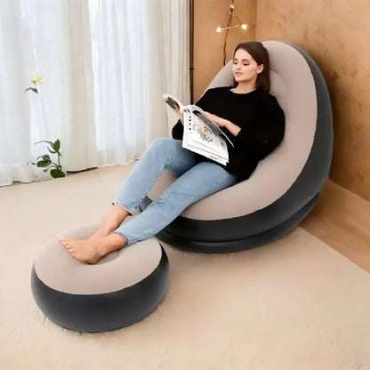 Canapé paresseux gonflable pliable pour extérieur - Confort camping et salon