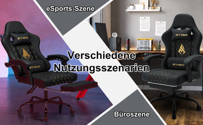 Chaise de jeu Symino avec repose-pieds et accoudoirs réglables