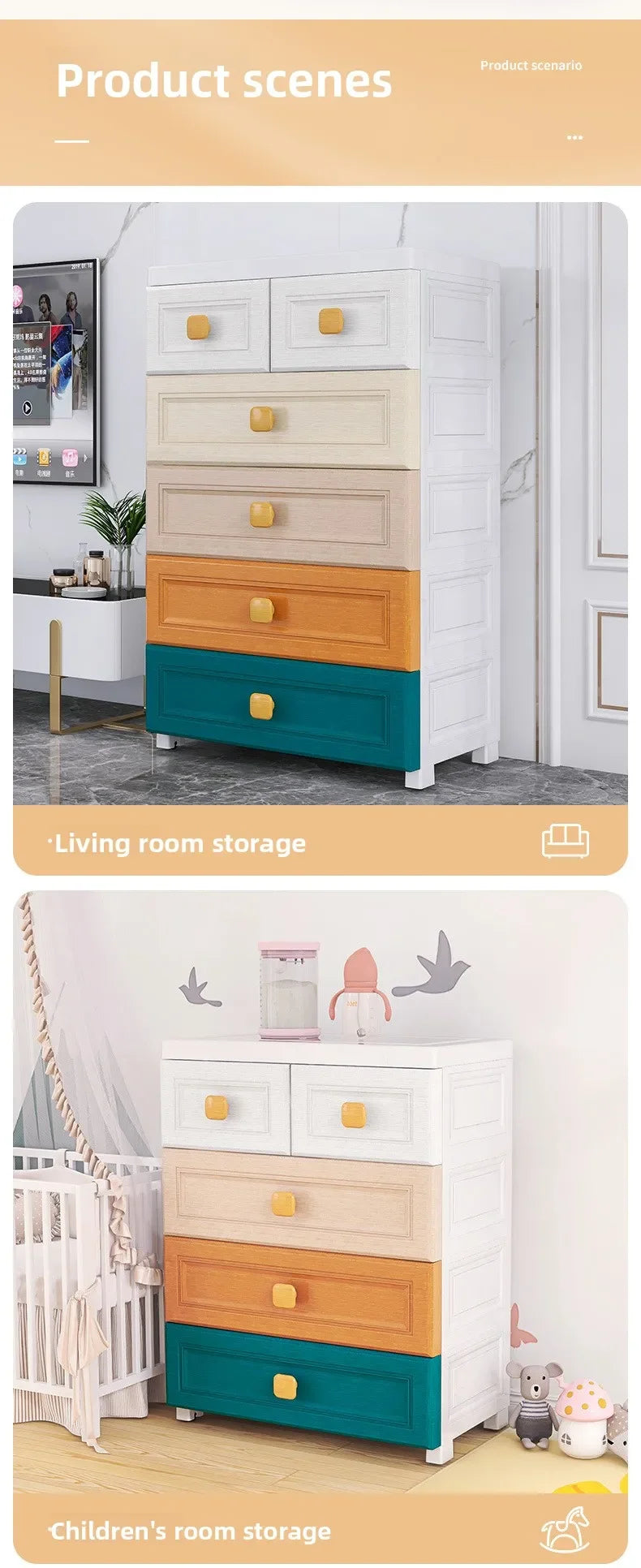 Armoire de rangement blanche à tiroirs - 50 casiers en plastique