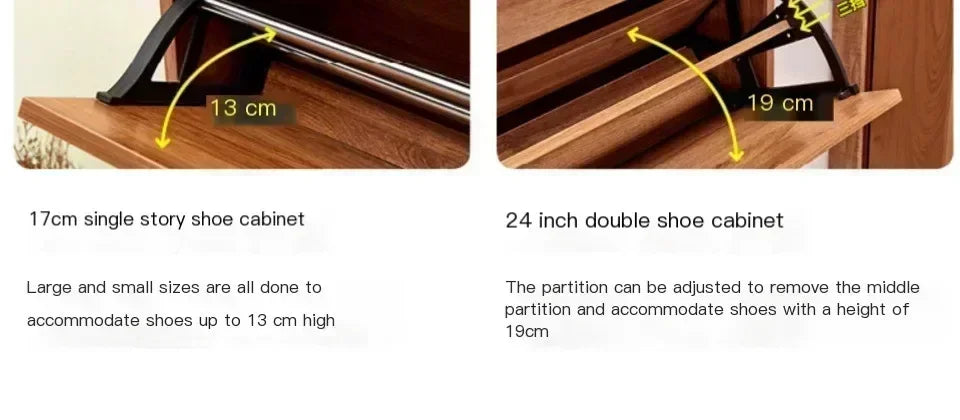 Armoire à chaussures en bois multicouche, gain de place et design pratique