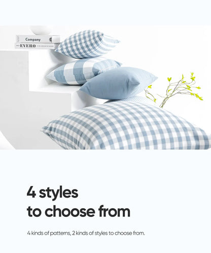 Taie d'oreiller LEEJOOM bleu clair pour bébé - Housse décorative 30x50 cm