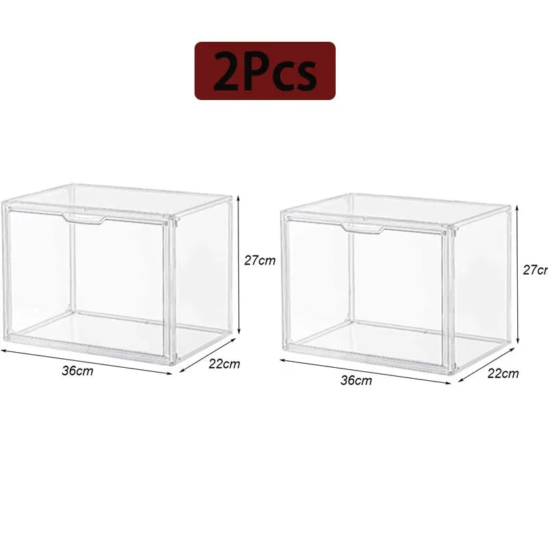 Boîte de rangement acrylique transparente pour figurines et maquillage