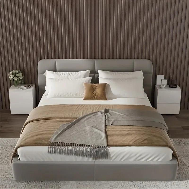 Table de chevet blanche en bois avec 2 tiroirs - Rangement chic