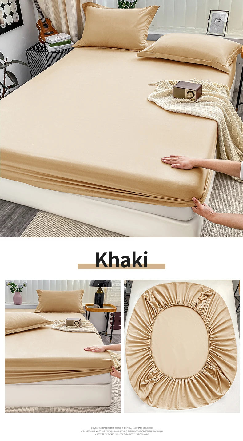 Drap-housse élastique antidérapant pour lits simples à King