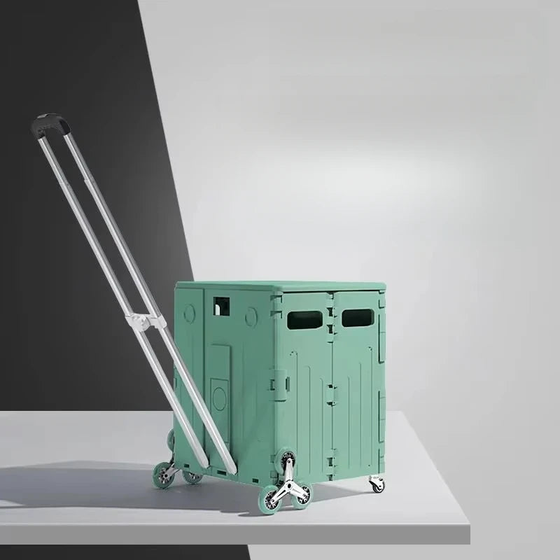 Chariot de courses pliable avec sacs – Idéal pour épicerie et pique-nique