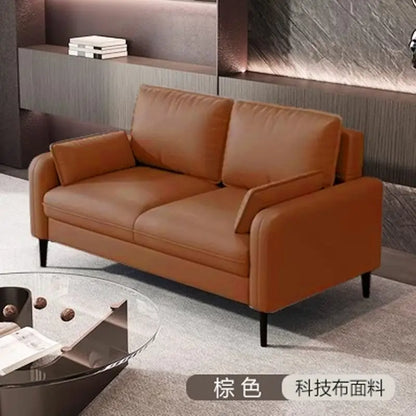 Salon de luxe léger, petite chambre à coucher, appartement, location, magasin de vêtements, salon de réception, canapé double en tissu pour trois personnes