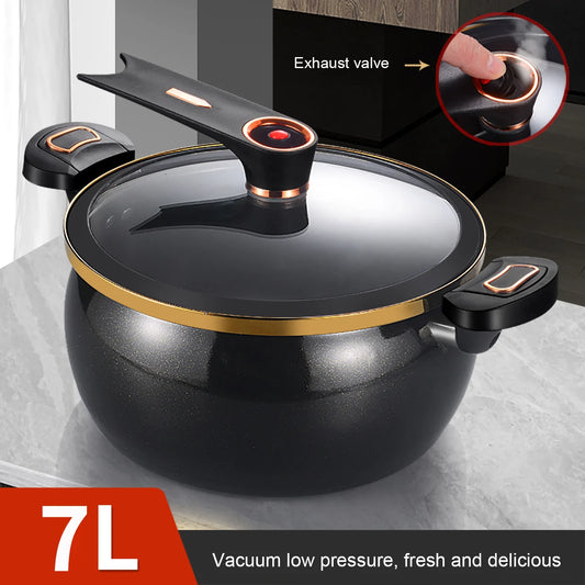 Marmite à micro-pression 7L - Cuisinière induction et gaz