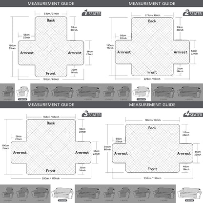 Housse de canapé réversible 1/2/3/4 places - Protection enfants & animaux