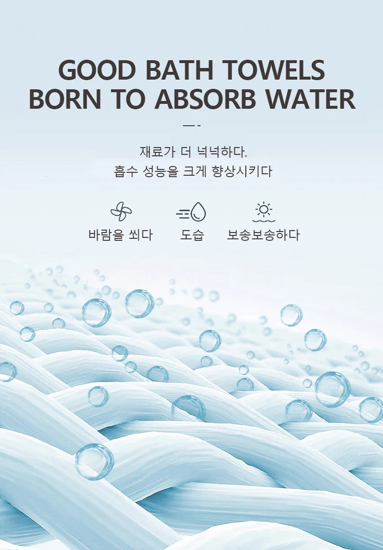 Serviette de Bain Coton Douce et Épaisse - Set de 2 Absorbantes