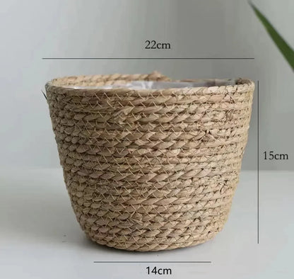 Panier de Jardinière en Osier Naturel - Pot de Fleur Rotin 20/25/30CM