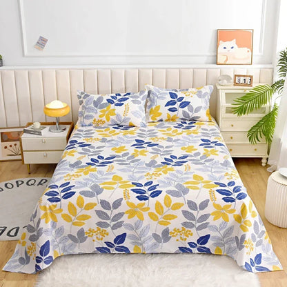 Draps de Lit Fleuri Réactifs pour Lit Double, Simple, Queen, King