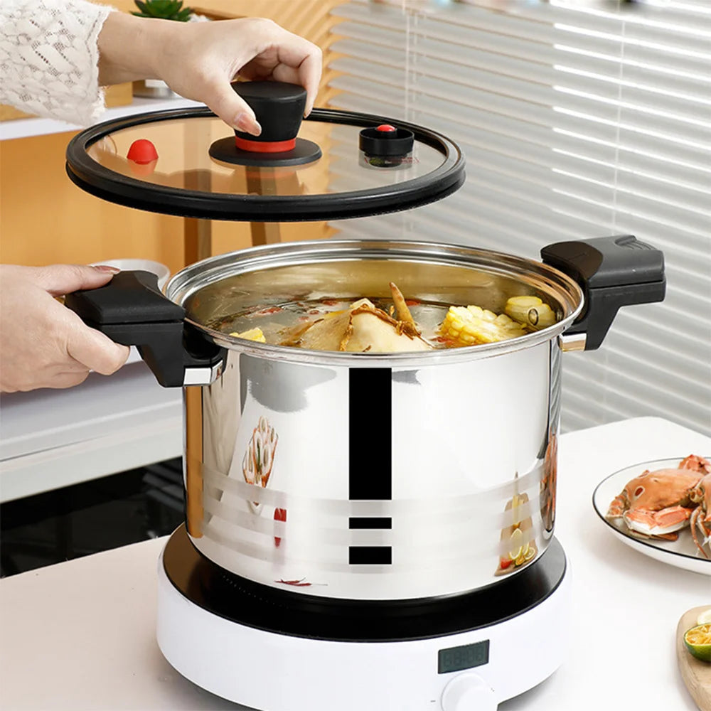 Marmite en Acier Inoxydable à Micro-pression pour Soupes et Ragoûts