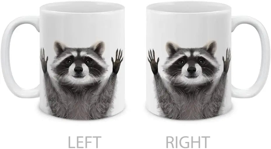 Tasse à café raton laveur - Idée cadeau Noël & hiver