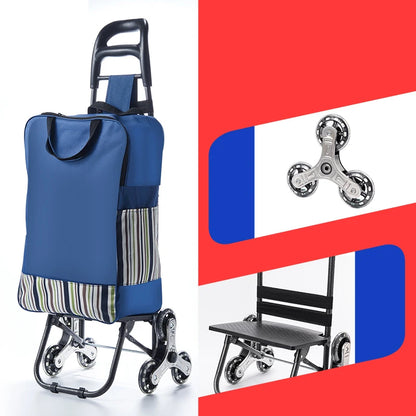 Chariot d'épicerie léger et pliable pour escalier - Idéal voyage