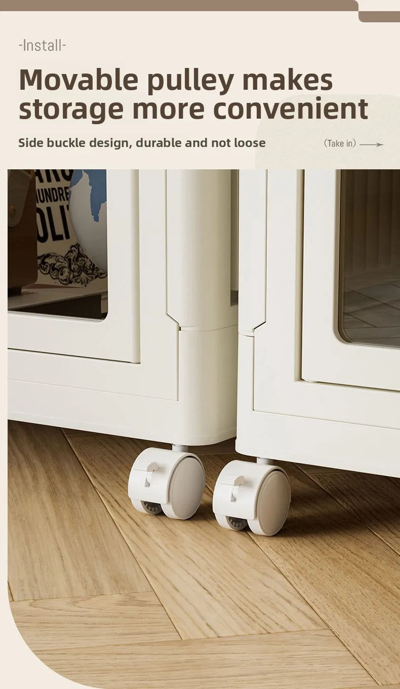 Armoire de rangement pliable multifonction pour vêtements et maison