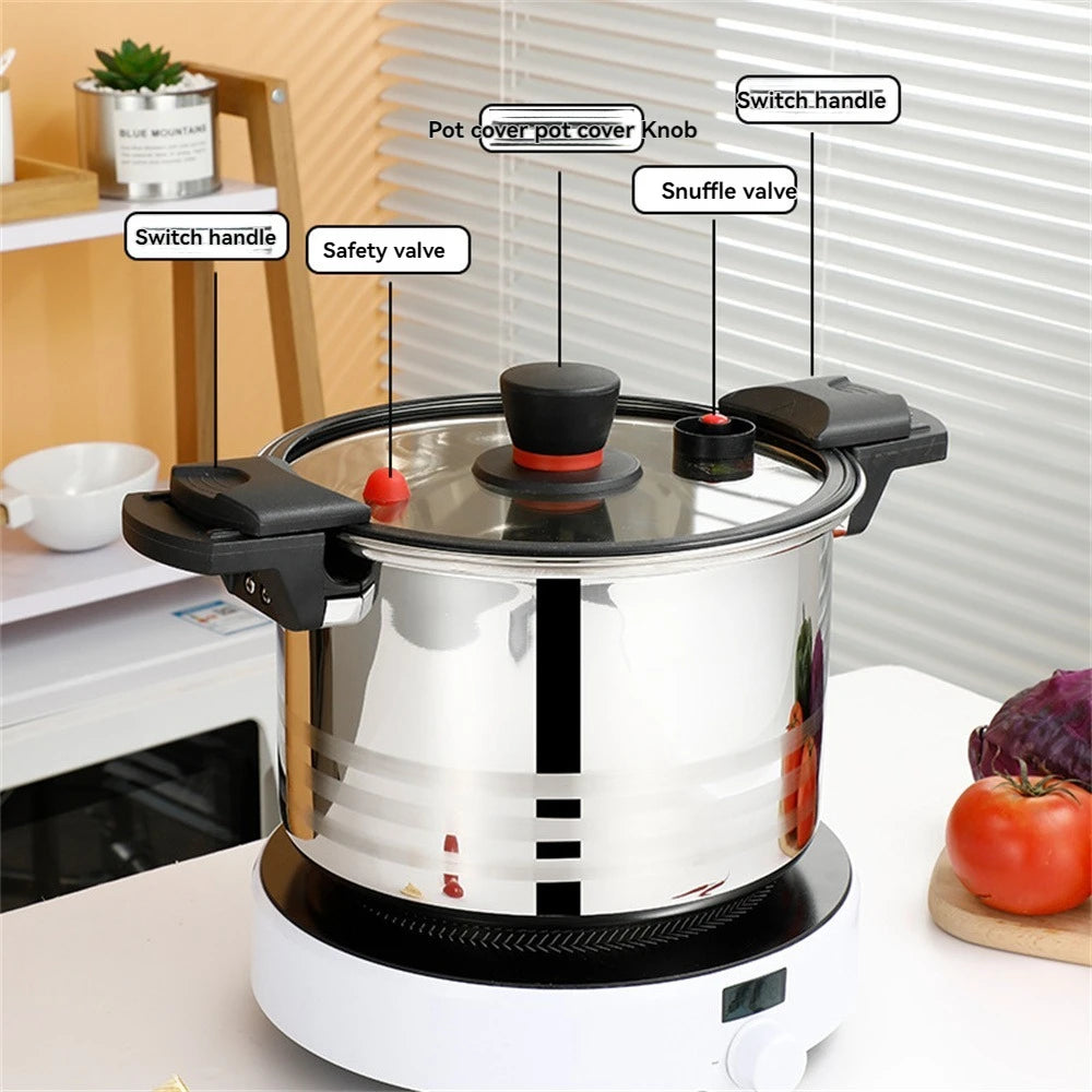 Marmite en Acier Inoxydable à Micro-pression pour Soupes et Ragoûts