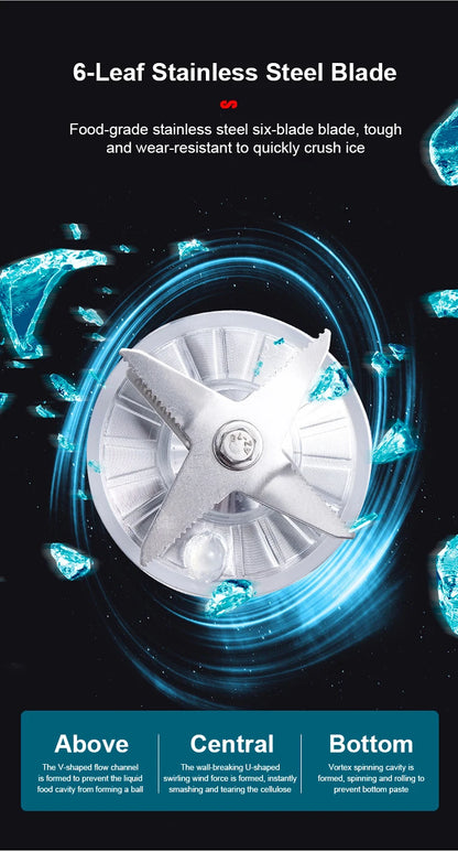 Mélangeur commercial 2000W sans BPA - Robot culinaire puissant