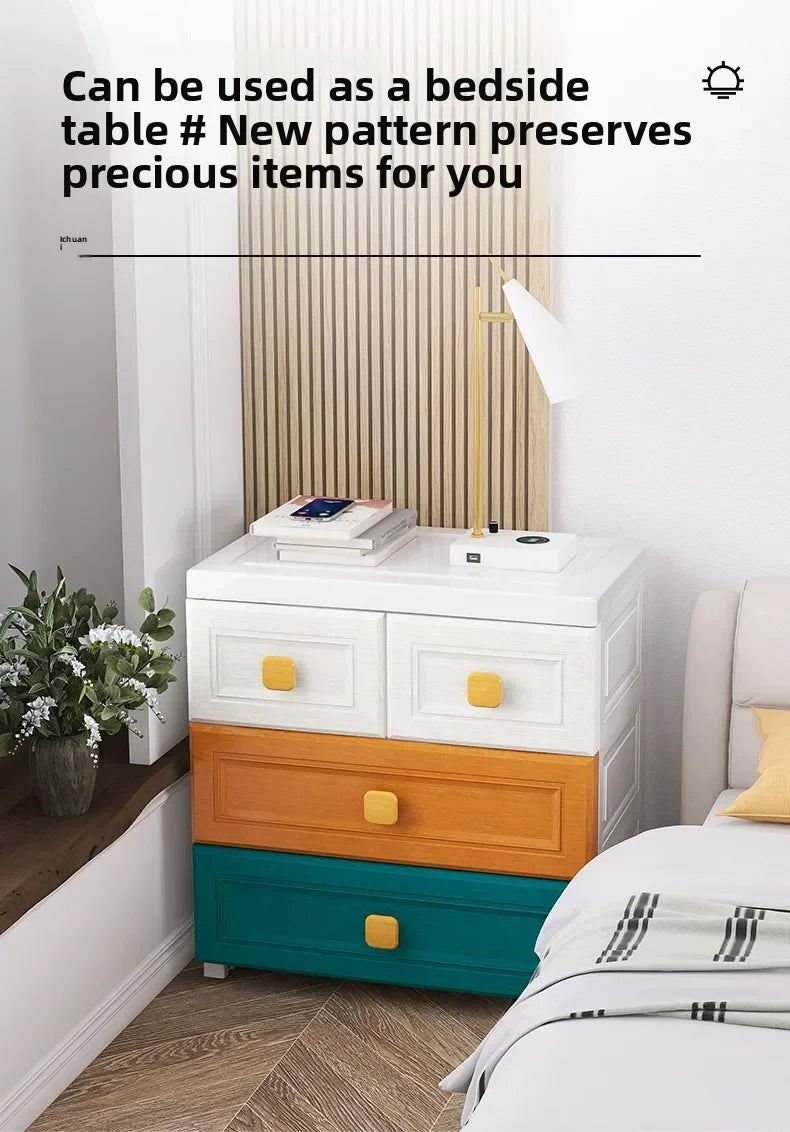 Armoire de rangement blanche à tiroirs - 50 casiers en plastique