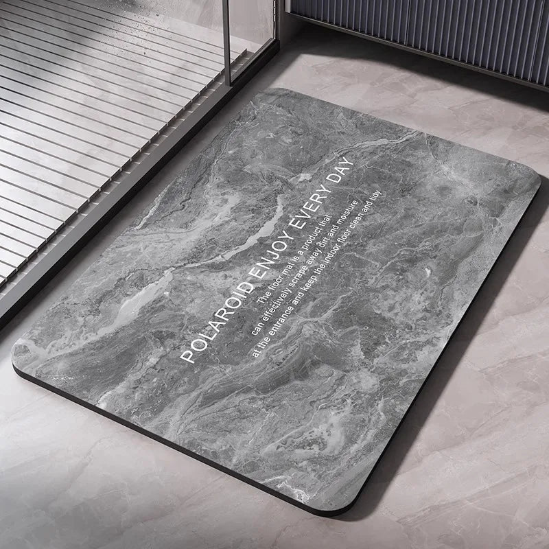 Tapis de Bain en Diatomite Antidérapant - Séchage Rapide & Lavable