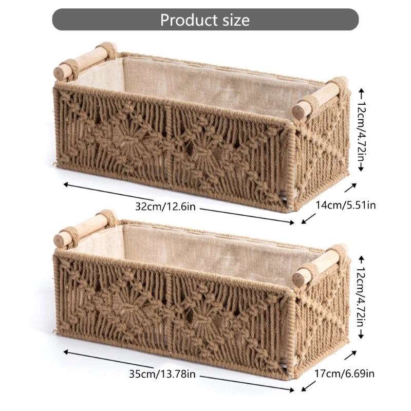 Panier de rangement en corde coton élégant et multifonctionnel