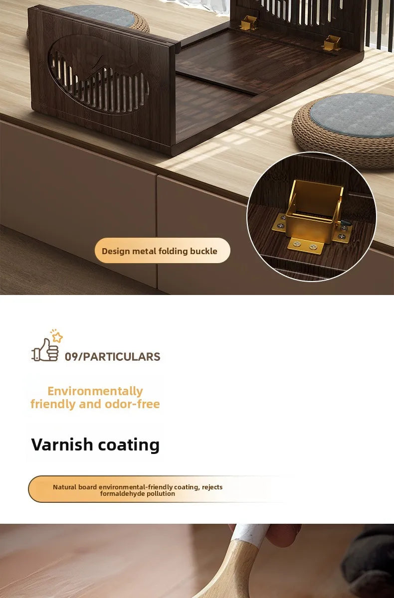 Table basse pliable pour balcon - Petite table à thé pratique