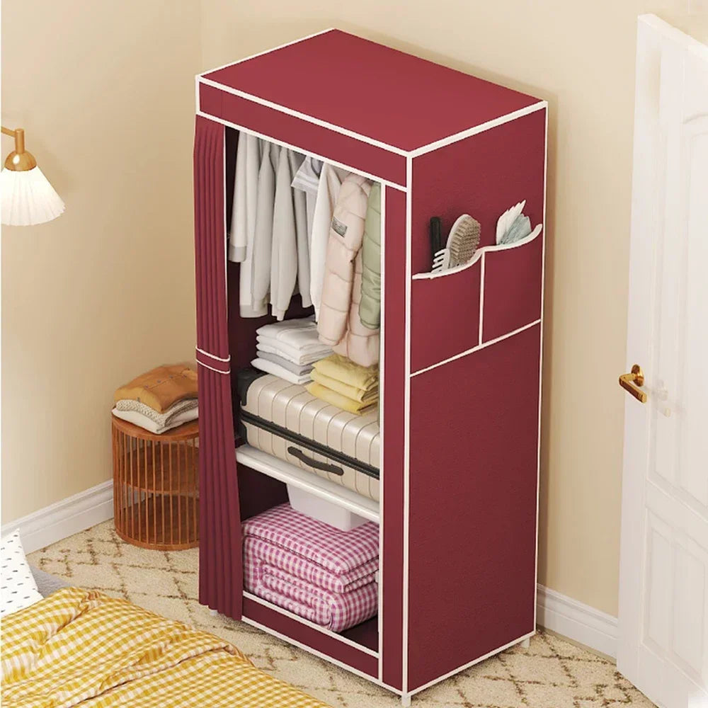 Armoire pliable en tissu minimaliste pour rangement de vêtements