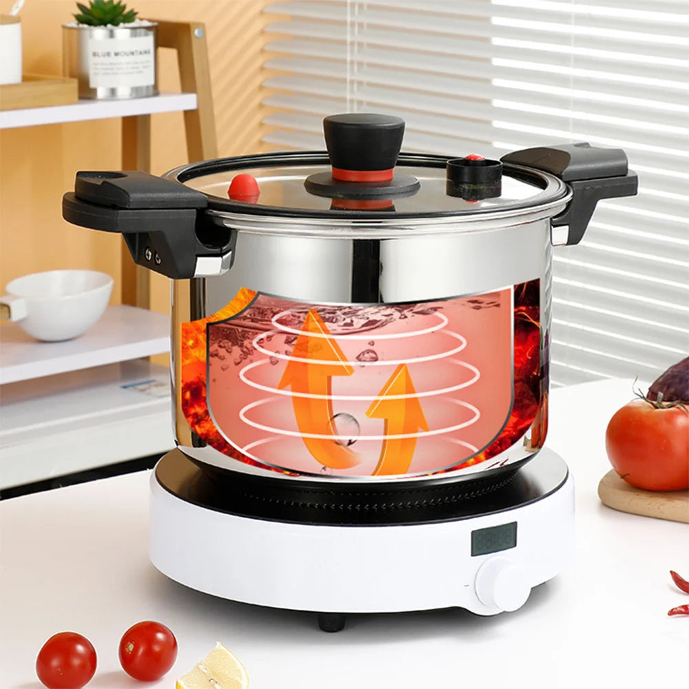 Marmite en Acier Inoxydable à Micro-pression pour Soupes et Ragoûts