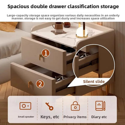 Table de chevet multifonctionnelle avec 3 tiroirs pour chambre