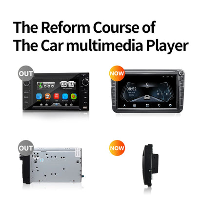 Autoradio GPS Android 13 pour VW, Skoda, Golf, Passat - 2Din