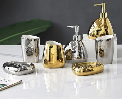 Set d'accessoires de salle de bains en céramique chinoise élégante