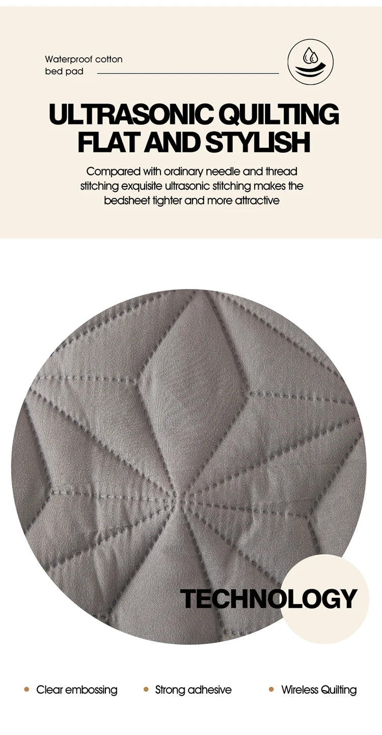 Surmatelas imperméable matelassé pour lit simple et double 140/160