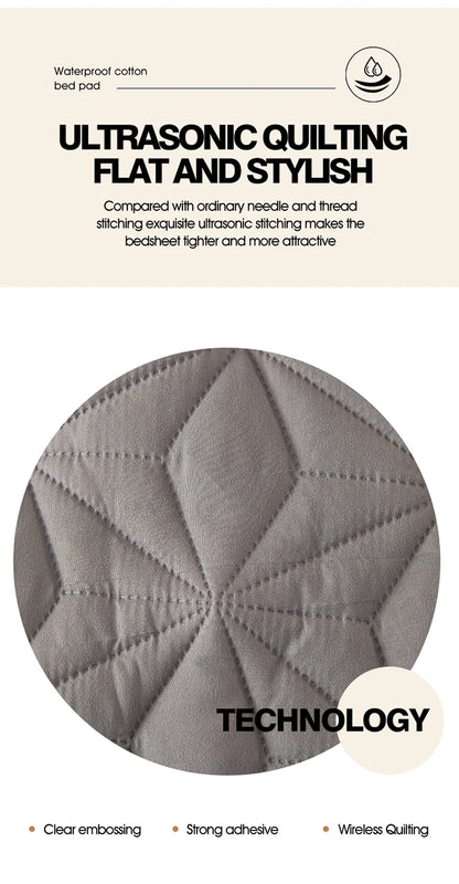 Surmatelas imperméable matelassé pour lit simple et double 140/160