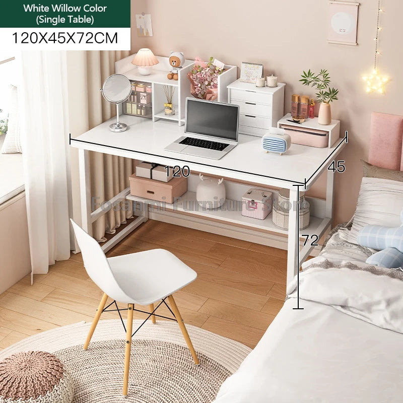 Bureau de jeu et d'étude avec rangement, coins arrondis