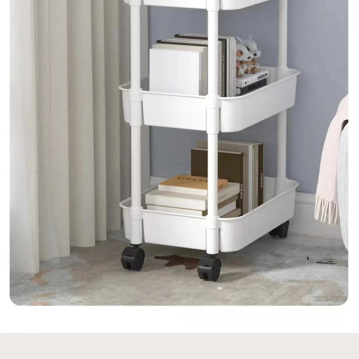 Chariot de rangement roulant multicouche pour maison et cuisine