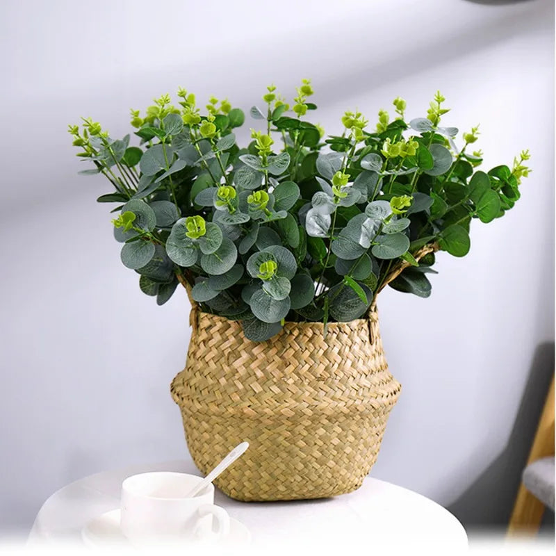 Panier en osier marin suspendu - Rangement élégant pour la maison